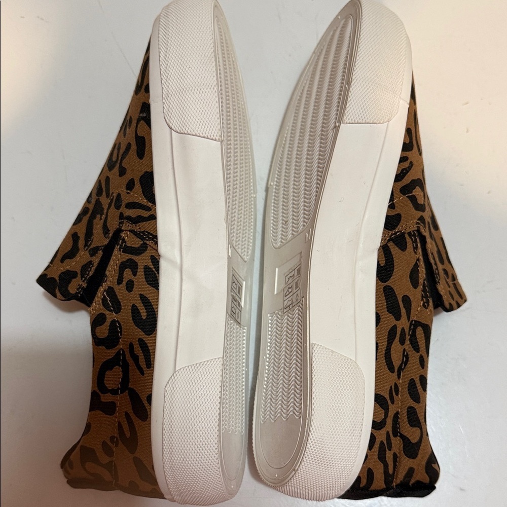 Jenn Ardor Leopard-Print Slip On Sneakers in Brown and Black - Picture 2 of 6